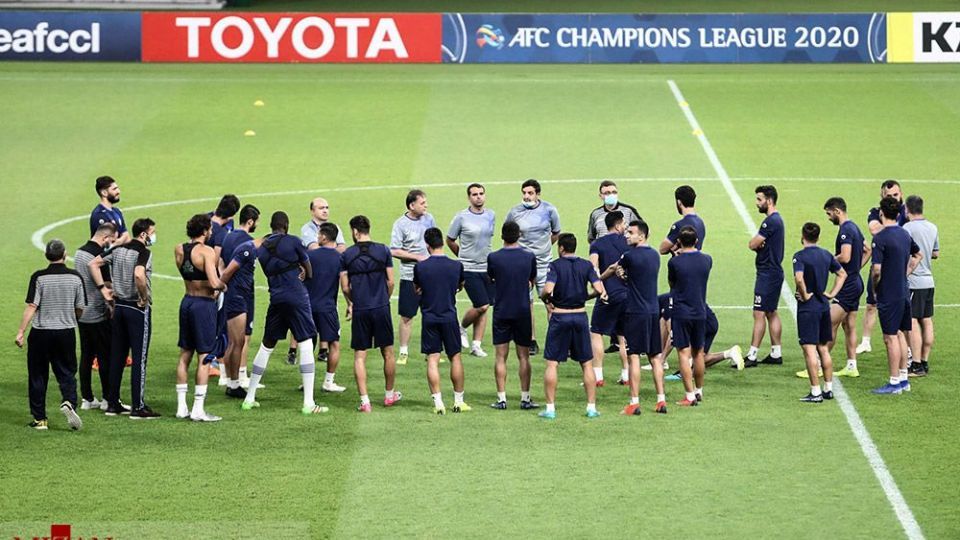 تمرین تیم استقلال قبل از بازی با تیم الشرطه عراق