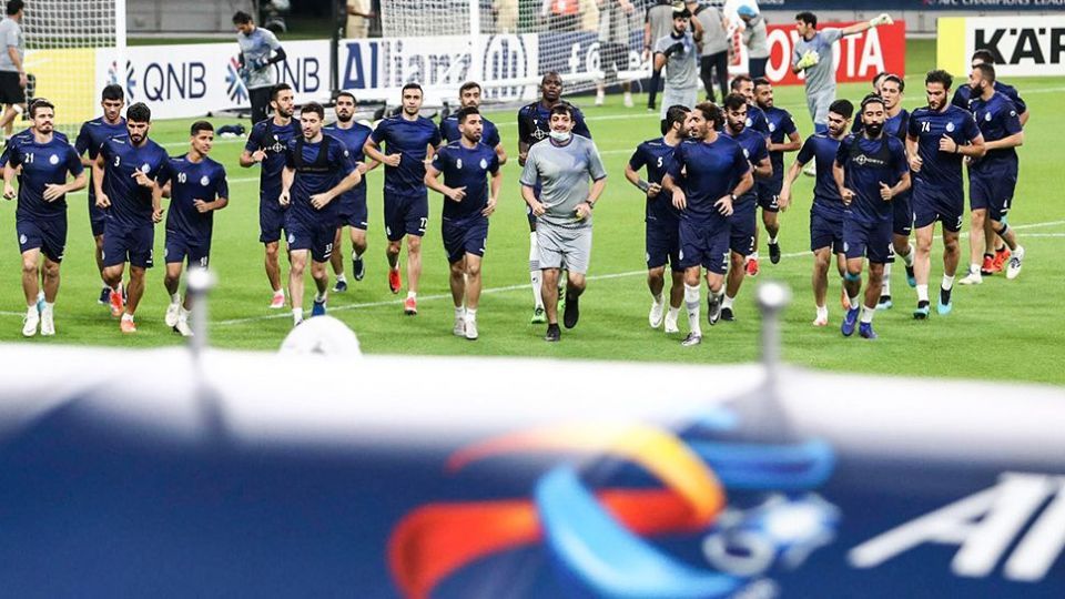 تمرین تیم استقلال قبل از بازی با تیم الشرطه عراق