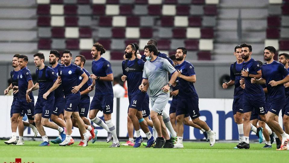 تمرین تیم استقلال قبل از بازی با تیم الشرطه عراق