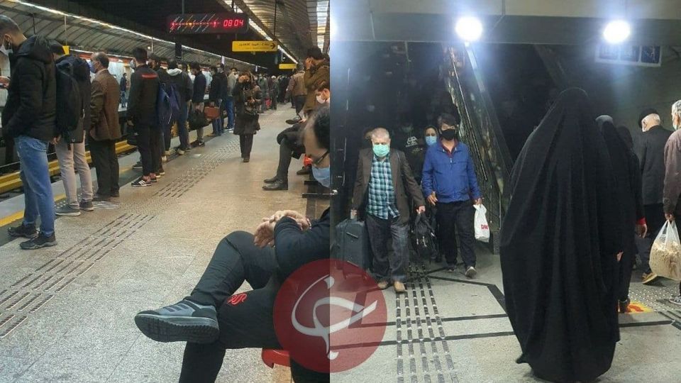 عدم تغییر جمعیت حاضر در متروی تهران در اولین روز تعطیلی کرونایی