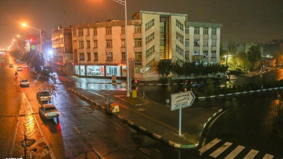 خیابان‌های تهران در اولین شب قرنطینه