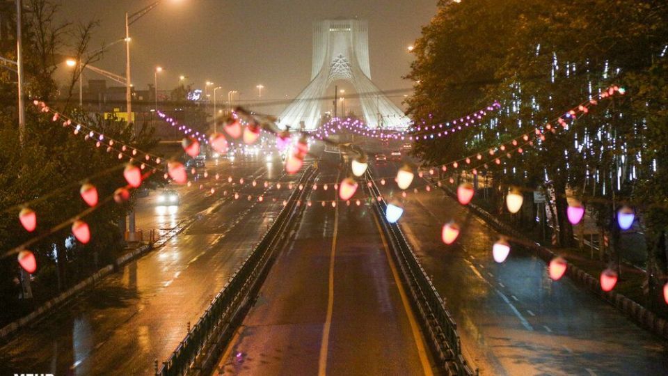 خیابان‌های تهران در اولین شب قرنطینه