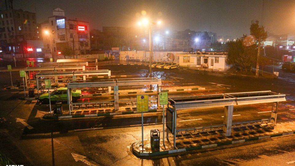 خیابان‌های تهران در اولین شب قرنطینه