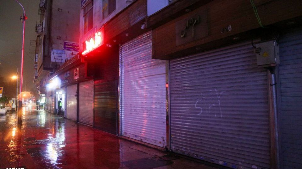 خیابان‌های تهران در اولین شب قرنطینه