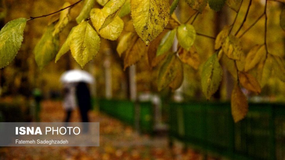 باران پاییزی در اصفهان