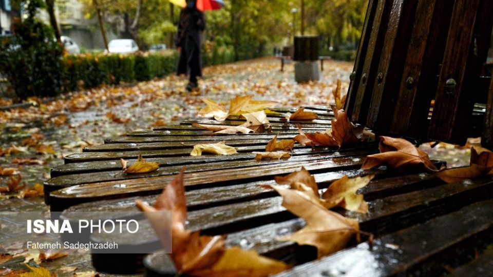 باران پاییزی در اصفهان