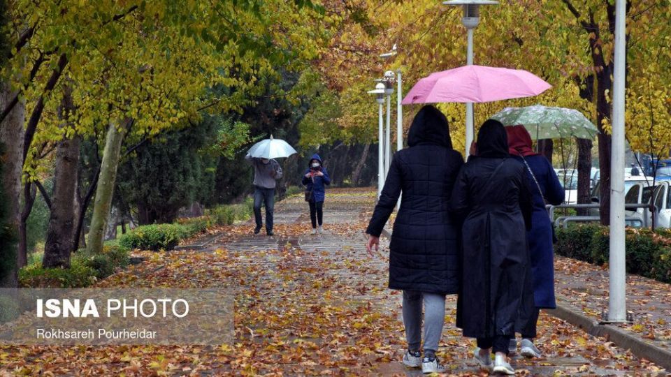 باران پاییزی در اصفهان