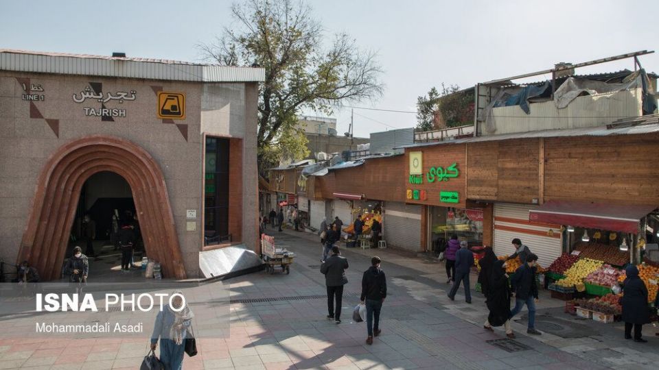 بازار تجریش و بازار بزرگ تهران در روزهای محدودیت‌های کرونایی