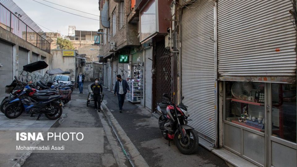 بازار تجریش و بازار بزرگ تهران در روزهای محدودیت‌های کرونایی