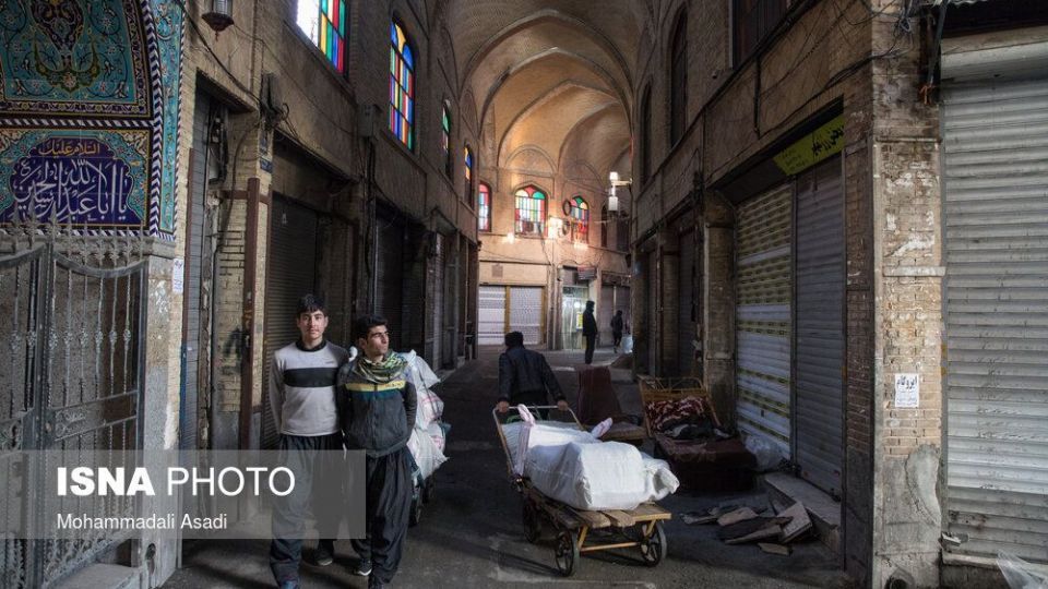 بازار تجریش و بازار بزرگ تهران در روزهای محدودیت‌های کرونایی