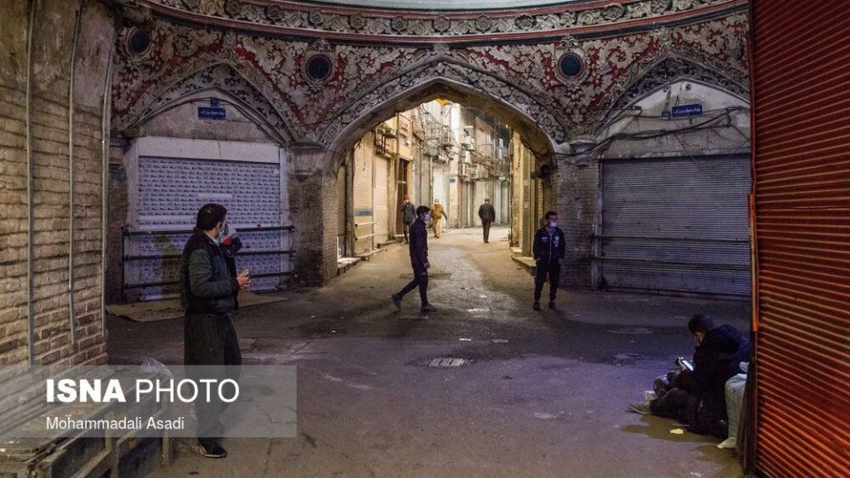 بازار تجریش و بازار بزرگ تهران در روزهای محدودیت‌های کرونایی