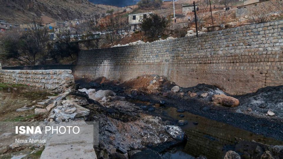 آتش سوزی در خط لوله انتقال نفت مارون