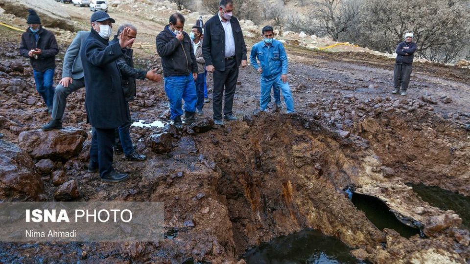 آتش سوزی در خط لوله انتقال نفت مارون