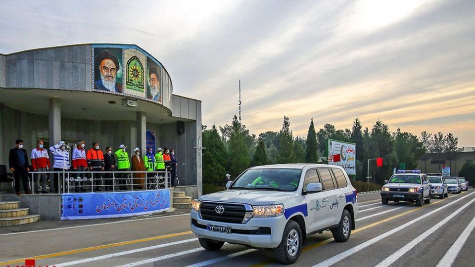 رزمایش طرح ترافیکی زمستانه پلیس راهور - اصفهان