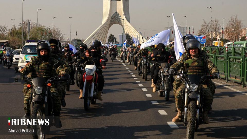 رژه بزرگ موتور سواران بسیجی تهران
