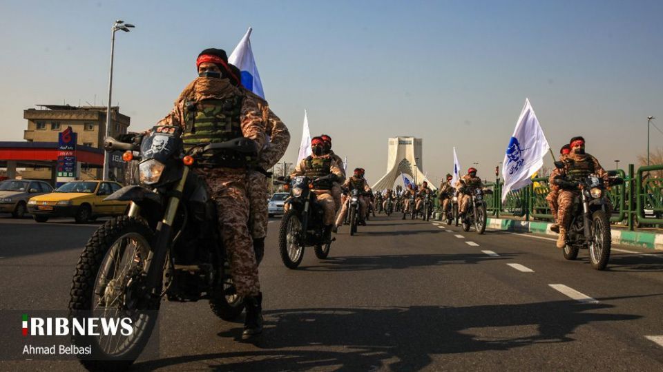 رژه بزرگ موتور سواران بسیجی تهران