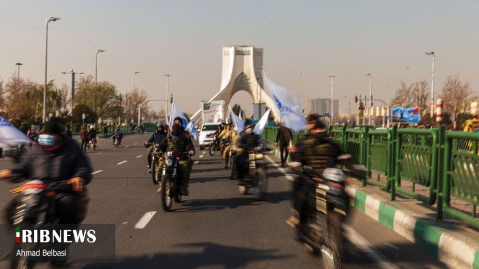 رژه بزرگ موتور سواران بسیجی تهران