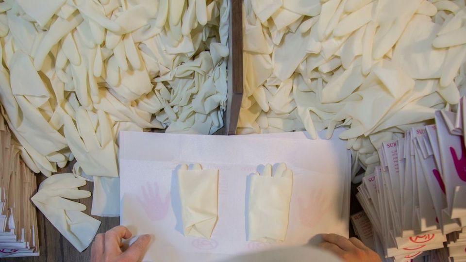 کارگاه تولید دستکش جراحی لاتکس در جنوب کشور