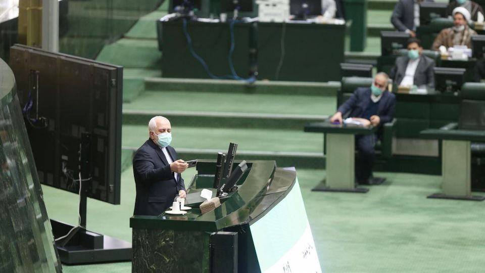 جلسه علنی مجلس با حضور ظریف