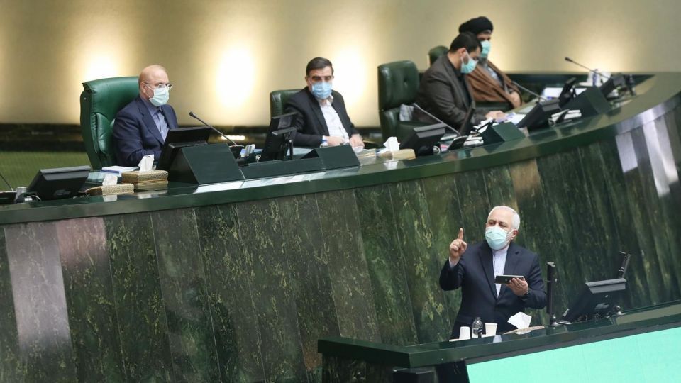 جلسه علنی مجلس با حضور ظریف