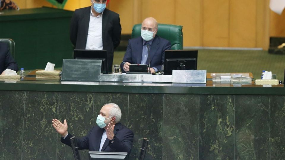 جلسه علنی مجلس با حضور ظریف