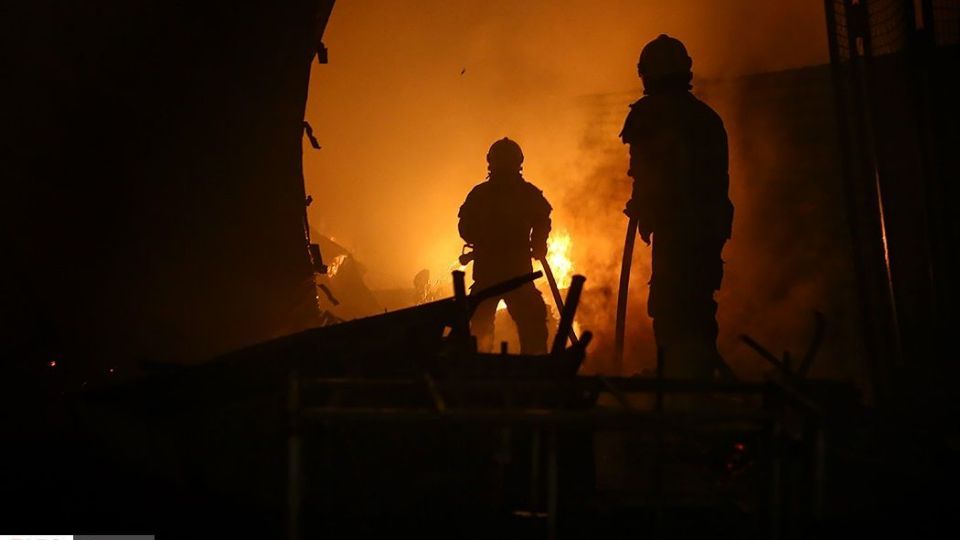 آتش سوزی در بازار تهران