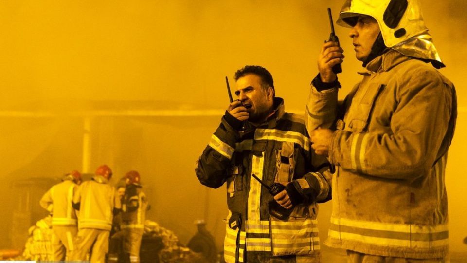 آتش سوزی در بازار تهران