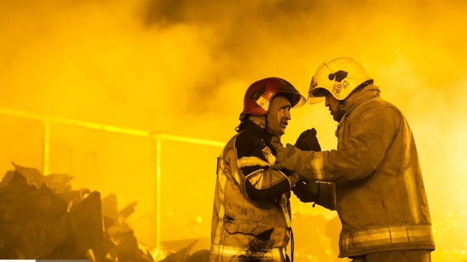 آتش سوزی در بازار تهران