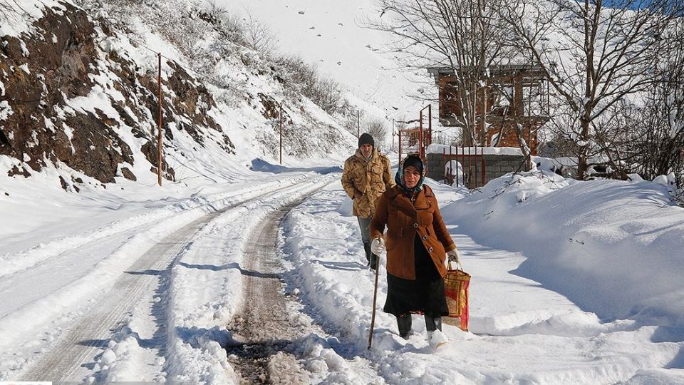 بارش برف در ارتفاعات چالوس