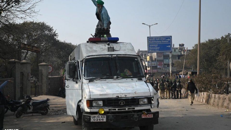 اعتراضات گسترده کشاورزان هندی در روز جمهوری