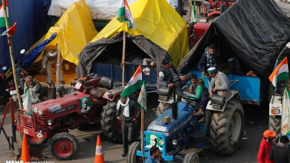 اعتراضات گسترده کشاورزان هندی در روز جمهوری