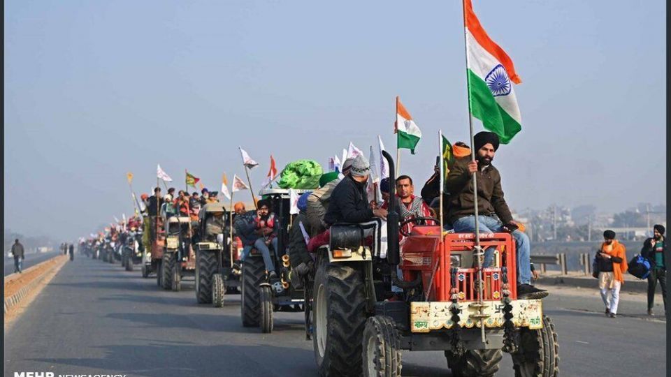 اعتراضات گسترده کشاورزان هندی در روز جمهوری