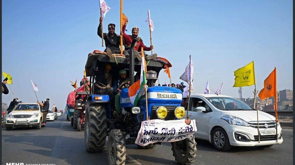 اعتراضات گسترده کشاورزان هندی در روز جمهوری