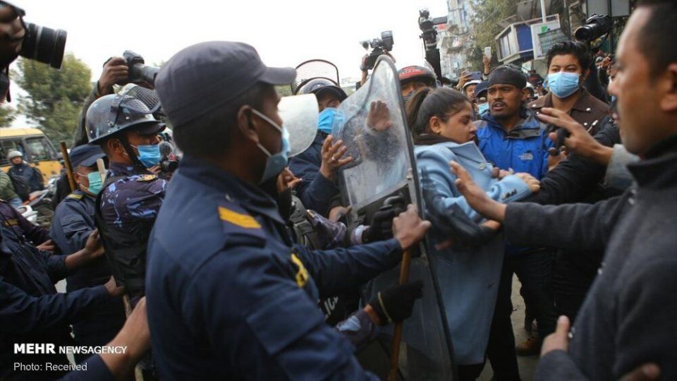 درگیری پلیس نپال با معترضان