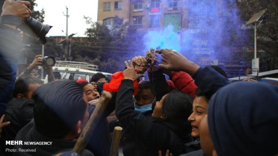 درگیری پلیس نپال با معترضان