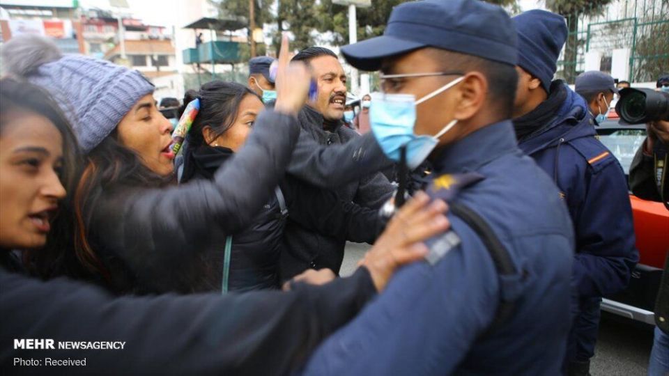 درگیری پلیس نپال با معترضان