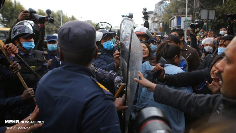 درگیری پلیس نپال با معترضان