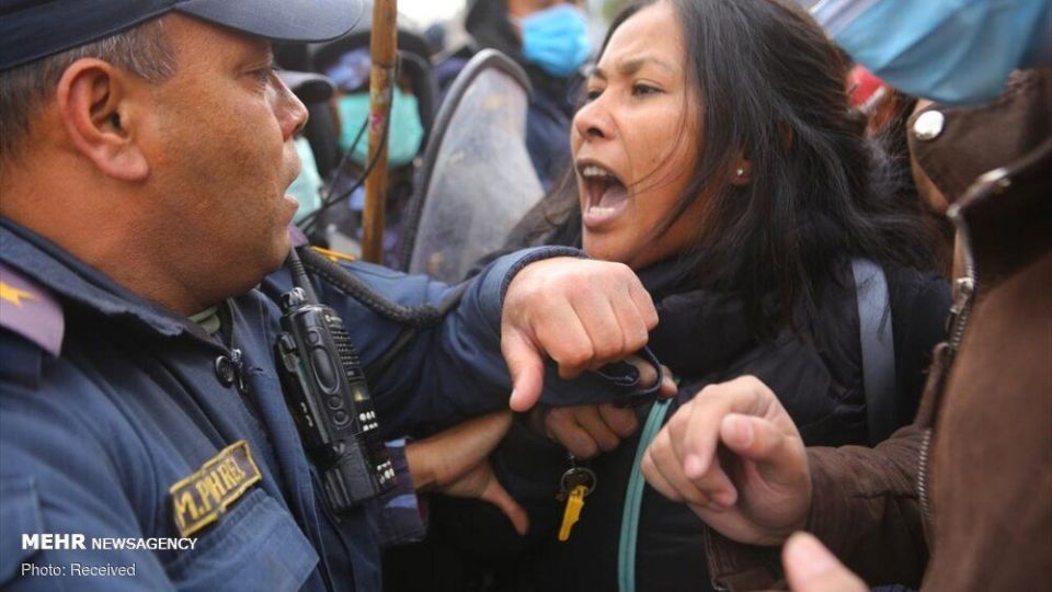 درگیری پلیس نپال با معترضان