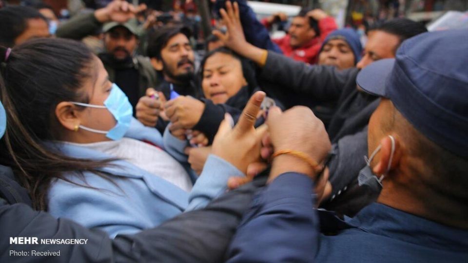 درگیری پلیس نپال با معترضان