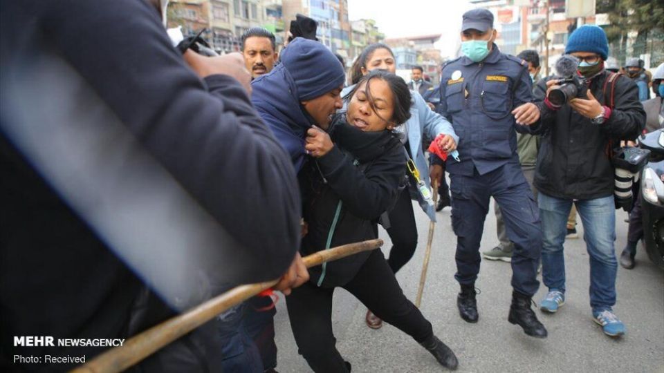 درگیری پلیس نپال با معترضان