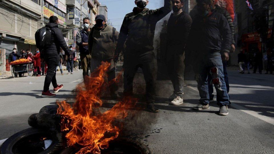 درگیری پلیس نپال با معترضان