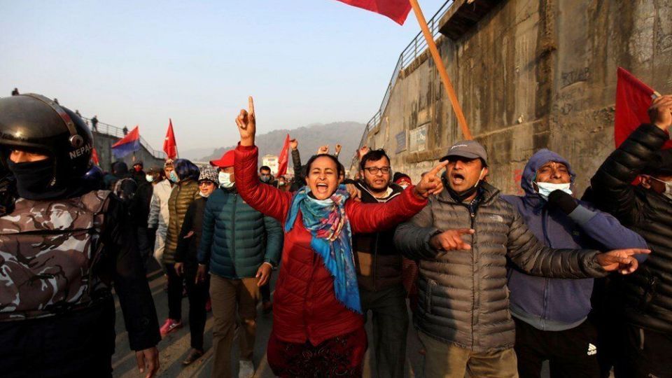 درگیری پلیس نپال با معترضان