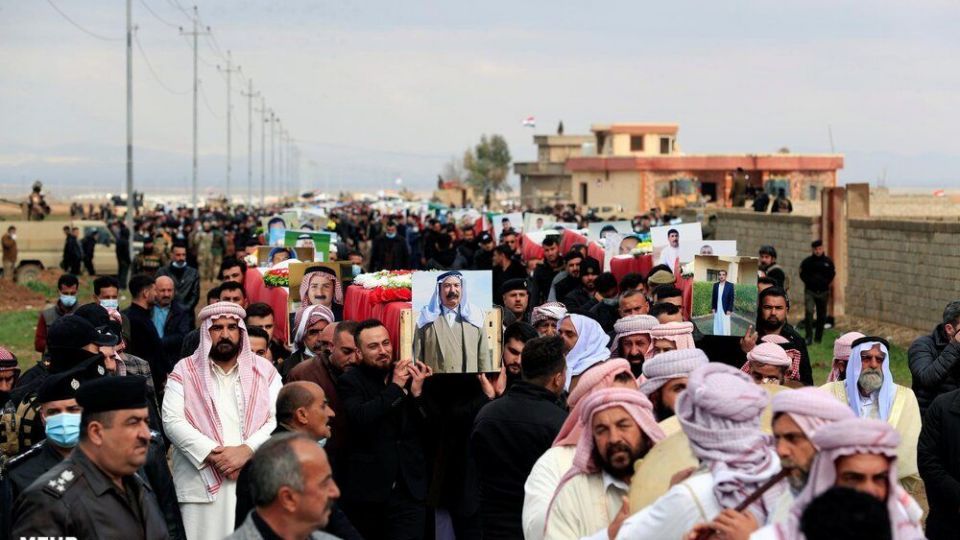 خاکسپاری پیکر قربانیان ایزدی داعش در عراق