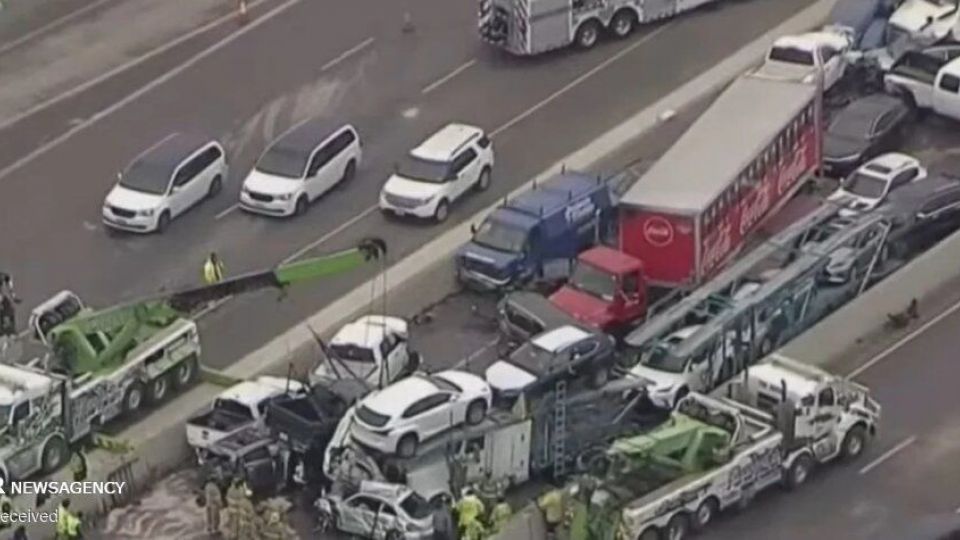 تصادف زنجیره‌ای و مرگبار بیش از ۱۳۰ خودرو در تگزاس