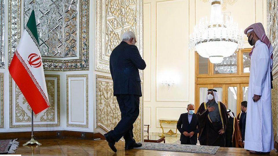 دیدار وزیر امور خارجه قطر با ظریف