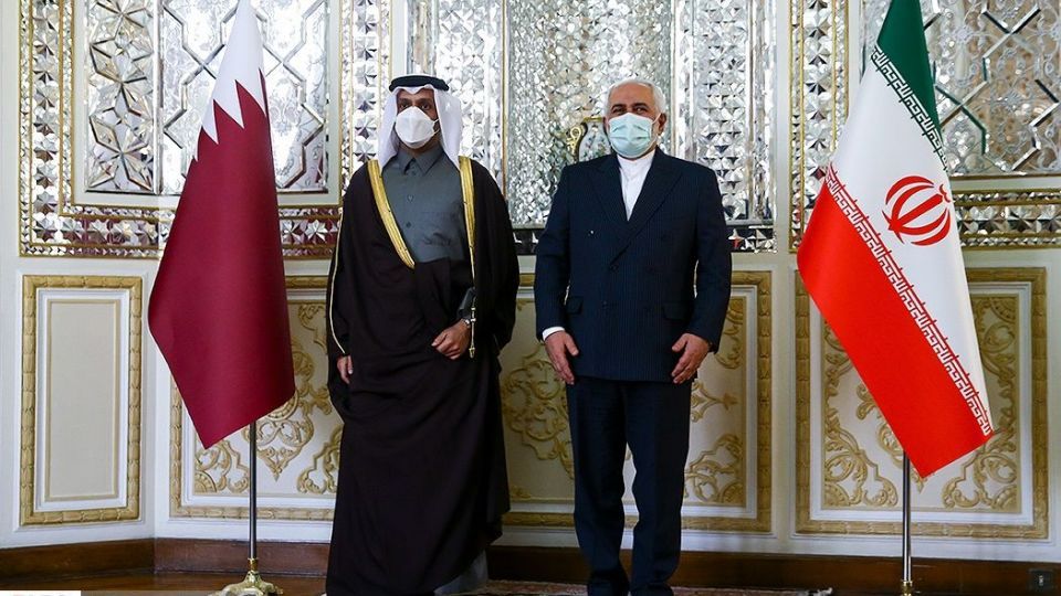 دیدار وزیر امور خارجه قطر با ظریف