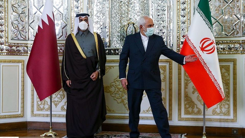 دیدار وزیر امور خارجه قطر با ظریف