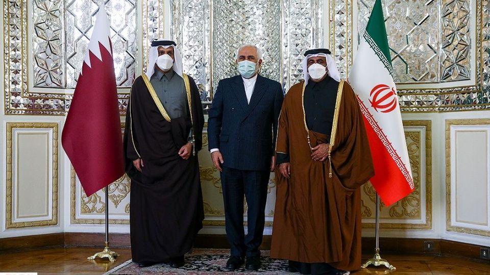 دیدار وزیر امور خارجه قطر با ظریف
