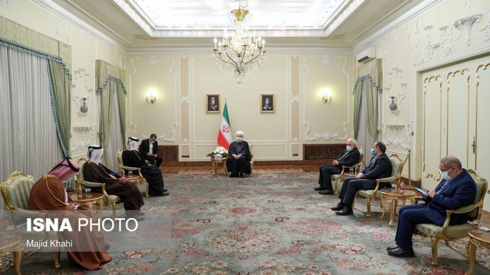 دیدار وزیر خارجه قطر با رئیس جمهور