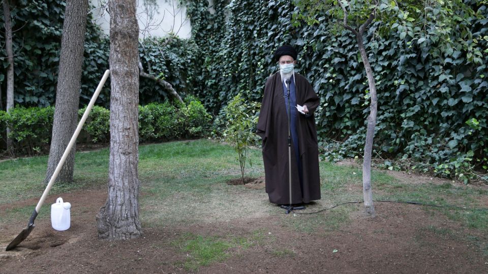 کاشت نهال توسط رهبر انقلاب در هفته منابع طبیعی